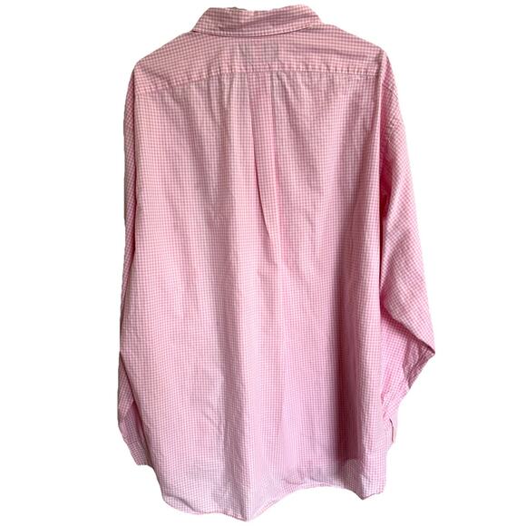 Ralph Lauren Men’s 2X Pink Gingham Button Down Shirt Preppy Work Casual - Picture 3 of 5